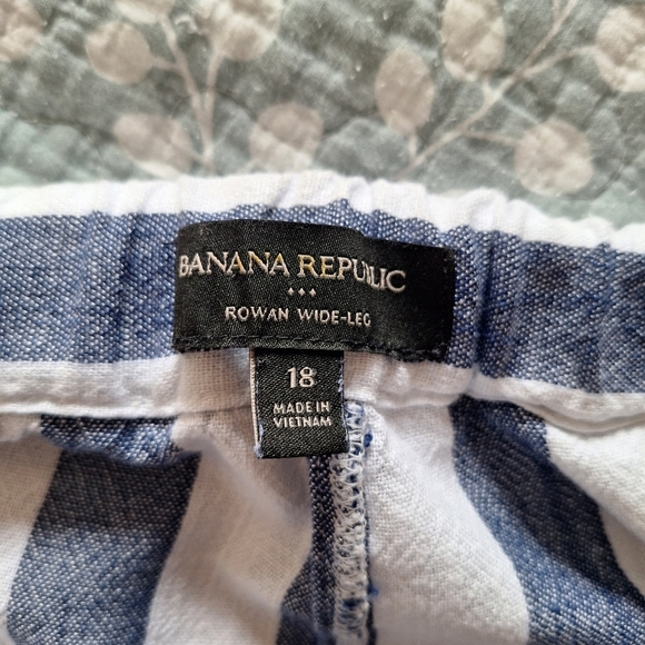 BANANA REPUBLIC Factory Rowan Wide Leg Stripe Pull On Pant Size 18 - Picture 3 of 16